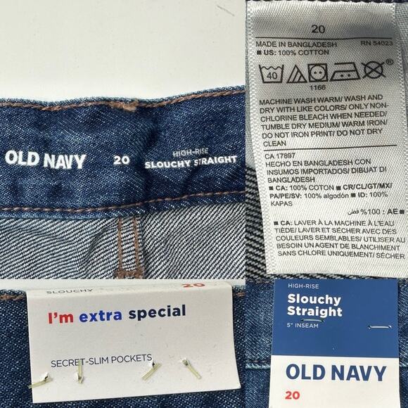 NWT Old Navy high rise slouchy cut off jean shorts women’s size 20 - Picture 7 of 10